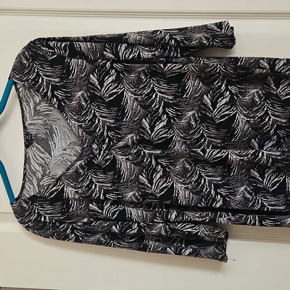 George Monochrome Leaf Print Dress